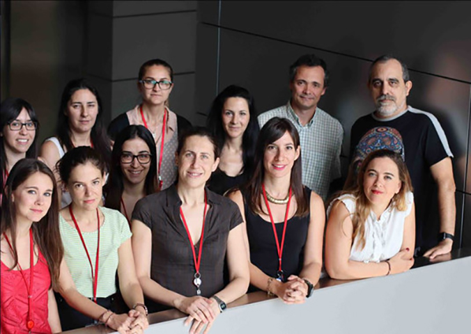 De izquierda a derecha, en primera fila: Marta Pulgarín Alfaro, Magdalena Leiva, Nuria Matesanz, Ivana Nikolic, Guadalupe Sabio; en segunda fila: Leticia Herrera Melle, Elena Rodríguez, Elena Martín García, Ayelén Santamans, Mª Valle Montalvo, Alfonso Mora y José Antonio Enríquez. / CNIC