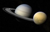 Saturno y sus satélites Titán y Encélado¿Hay vida extraterrestre en la luna de Saturno?