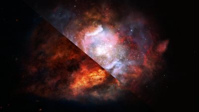 ALMA y el VLT descubren demasiadas estrellas masivas en galaxias starburst, tanto cercanas como lejanas