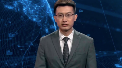 Un canal chino presentó al primer robot con inteligencia artificial para conducir un programa de noticias