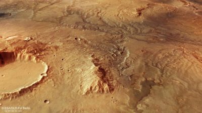 Huellas de antiguos cauces en Marte