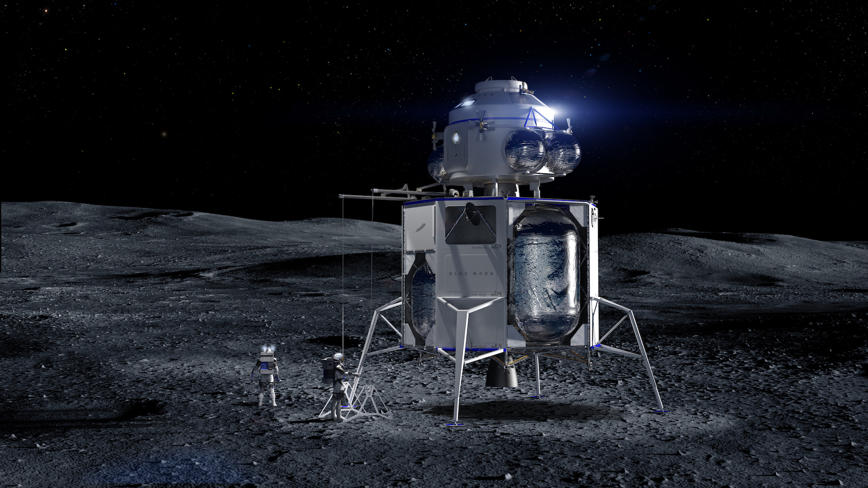 La nave también podrá llevar astronautas a la Luna / Blue Origin