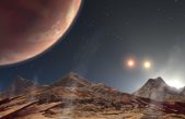 Astrónomos descubren un peculiar y cercano exoplaneta con tres soles rojos brillantes