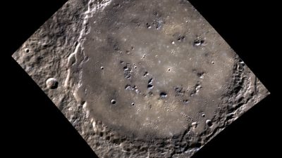 El cráter Rustaveli de Mercurio