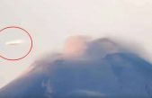 Una cámara registra un OVNI en forma de disco volando sobre el volcán Popocatépetl