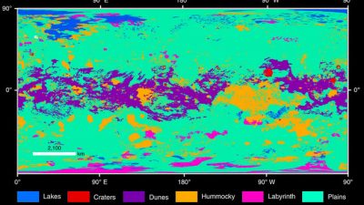 Primer mapa geológico global de Titán