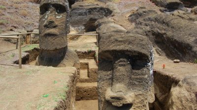 Hallan “cosas que nunca hubieran pensado que estarían” y una función crucial en los moái de la Isla de Pascua