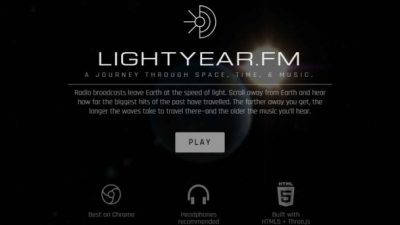 Lightyear.fm: Escucha la radio del pasado viajando por el espacio