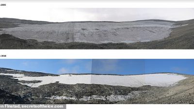 El derretimiento de los glaciares en Noruega revela un paso de montaña perdido de la era vikinga.