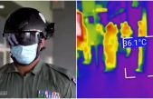 La policía de Dubái tiene cascos que miden la temperatura de la gente