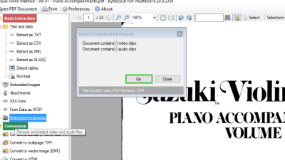Cómo extraer el audio y video de un PDF
