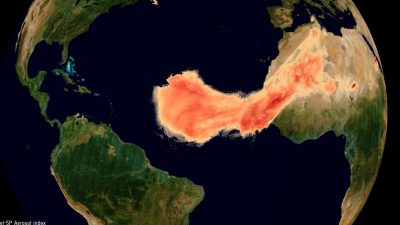 Godzilla, la inusual y gigantesca nube de arena desde el Sáhara a Sudamérica