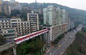 «Chongqing Monorail»: El tren que atraviesa un edificio de 19 pisos