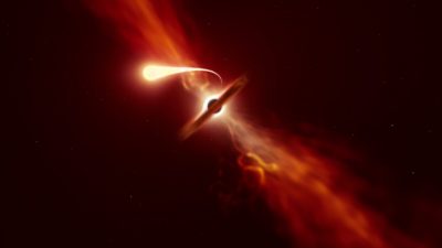 Muerte por espaguetificación: telescopios de ESO registran los últimos momentos de una estrella devorada por un agujero negro