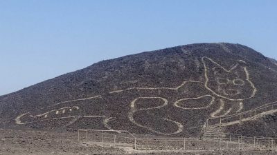 Descubierta una nueva figura entre las líneas de Nazca: un gato de 37 metros