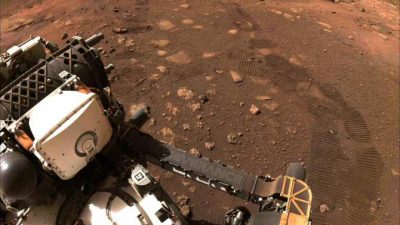 Primer paseo del robot Perseverance en la superficie de Marte