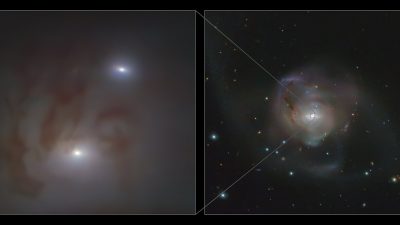 Un telescopio de ESO descubre la pareja de agujeros negros supermasivos más cercana hallada hasta el momento