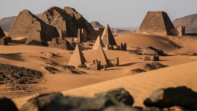 Las pirámides olvidadas de Sudán, en riesgo de ser sepultadas por la arena