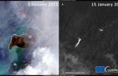 La isla del volcán Hunga Tonga desaparece casi por completo tras la erupción