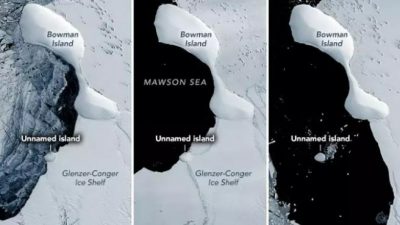 El deshielo costero en la Antártida deja una sorpresa: aparece la ‘isla sin nombre’