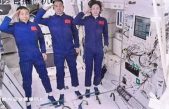 Astronautas de Shenzhou-14 ingresan a nave de carga Tianzhou-4
