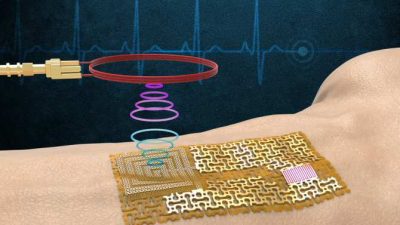 Piel electrónica inalámbrica y sin baterías ni chips