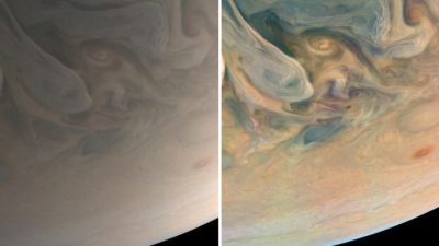 Las impresionantes imágenes que muestran los colores reales de Júpiter