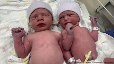 Pareja en EE. UU. da la bienvenida a gemelos de embriones congelados en 1992