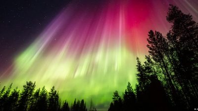 Científicos suecos crean auroras boreales artificiales