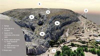 Descubren un campamento romano y la ciudad celtibérica de Titiakos