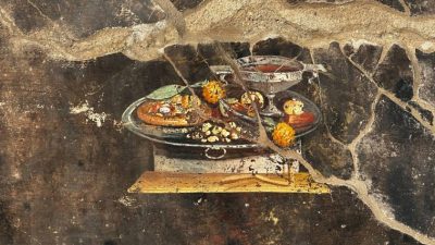 Arqueólogos descubren en Pompeya la pintura de una «pizza»