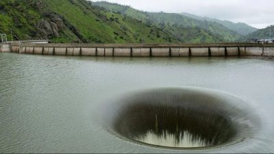Las impresionantes imágenes del desagüe más grande del mundo