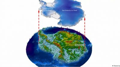 Hallan antiguo paisaje bajo la capa de hielo de la Antártida