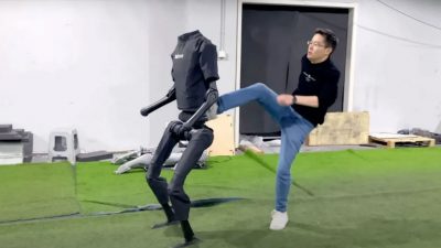 Crean un robot capaz de resistir brutales patadas y nunca se cae