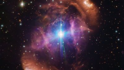 La hermosa nebulosa y su violenta historia: un choque de estrellas resuelve un misterio estelar