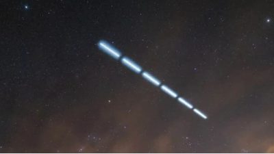 Cohete de SpaceX deja inquietante línea punteada en el cielo
